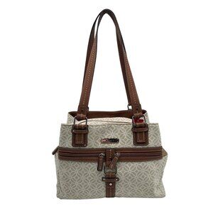 Rosetti Beige Fabric Midtown Satchel